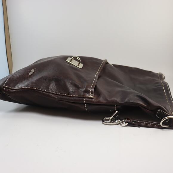 Cuoieria Fiorentina Designer Handbag/Purse Handcrafted Italy (Dark Brown) - Picture 1 of 11